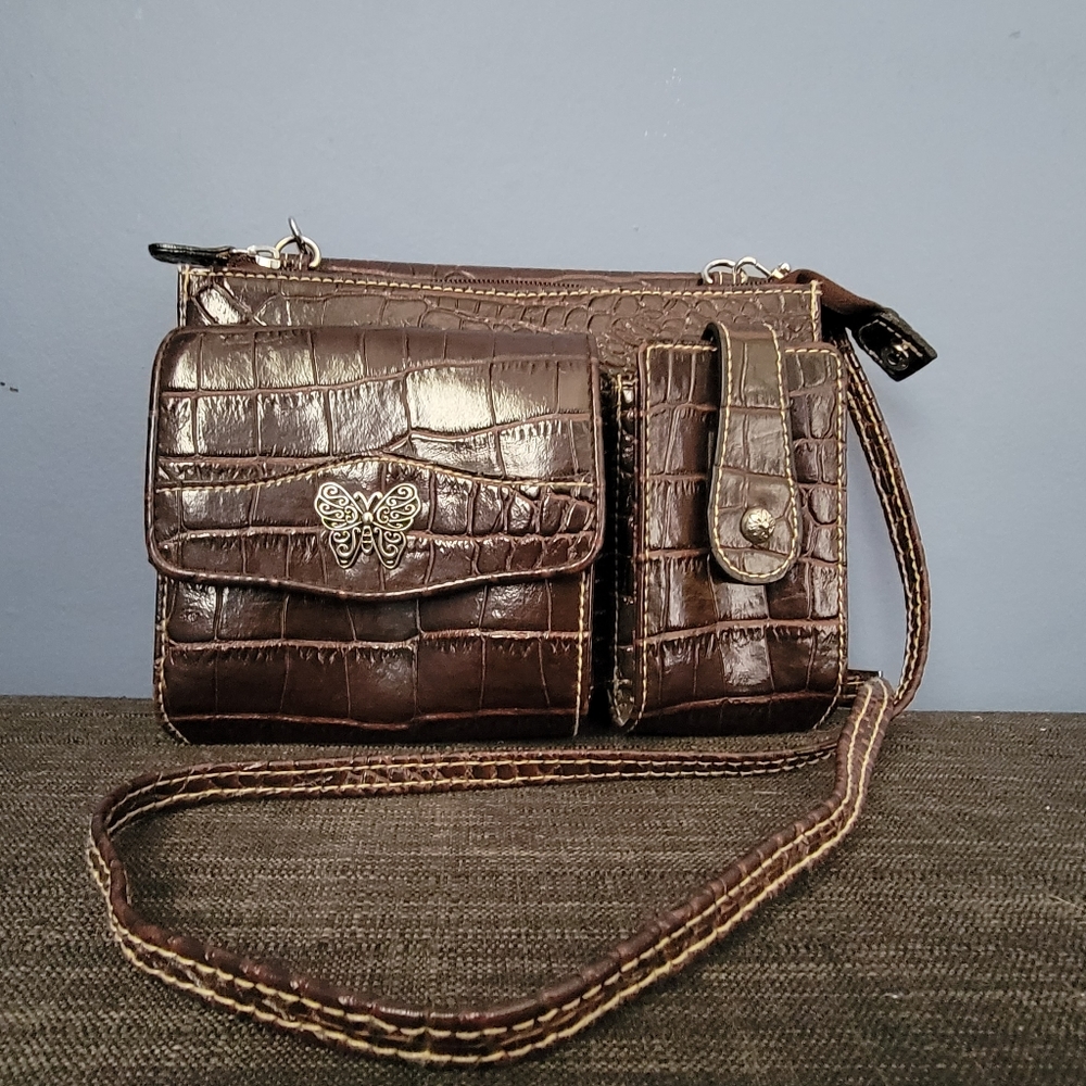 ❗CLOSET LIQUIDATION❗️ Vintage Brown Crossbody Bag/Wallet Organizer